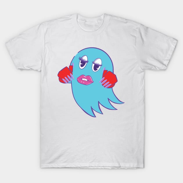 Gamer Ghost Blue T-Shirt by Shining Glimmer